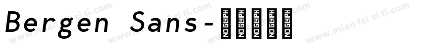 Bergen Sans字体转换